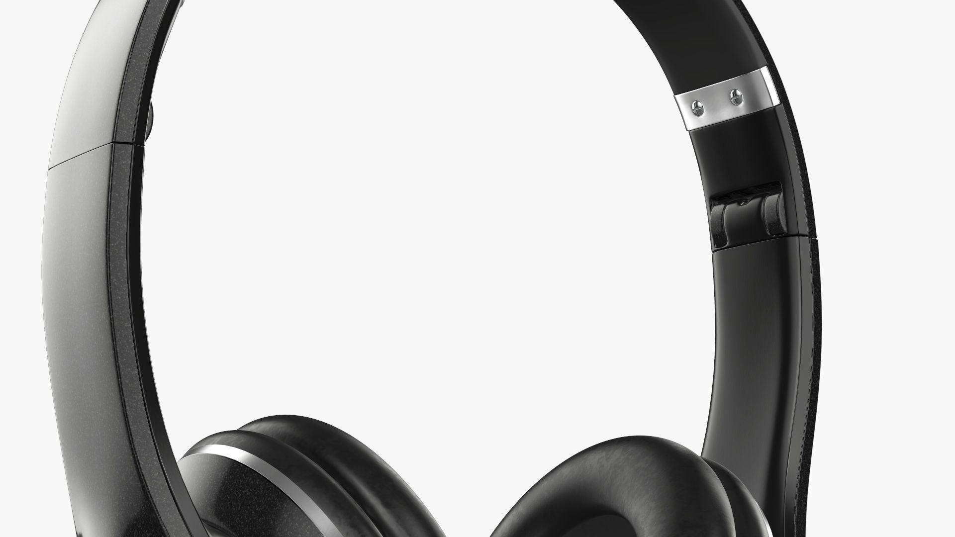 Bluetooth headphones black 3D model_3