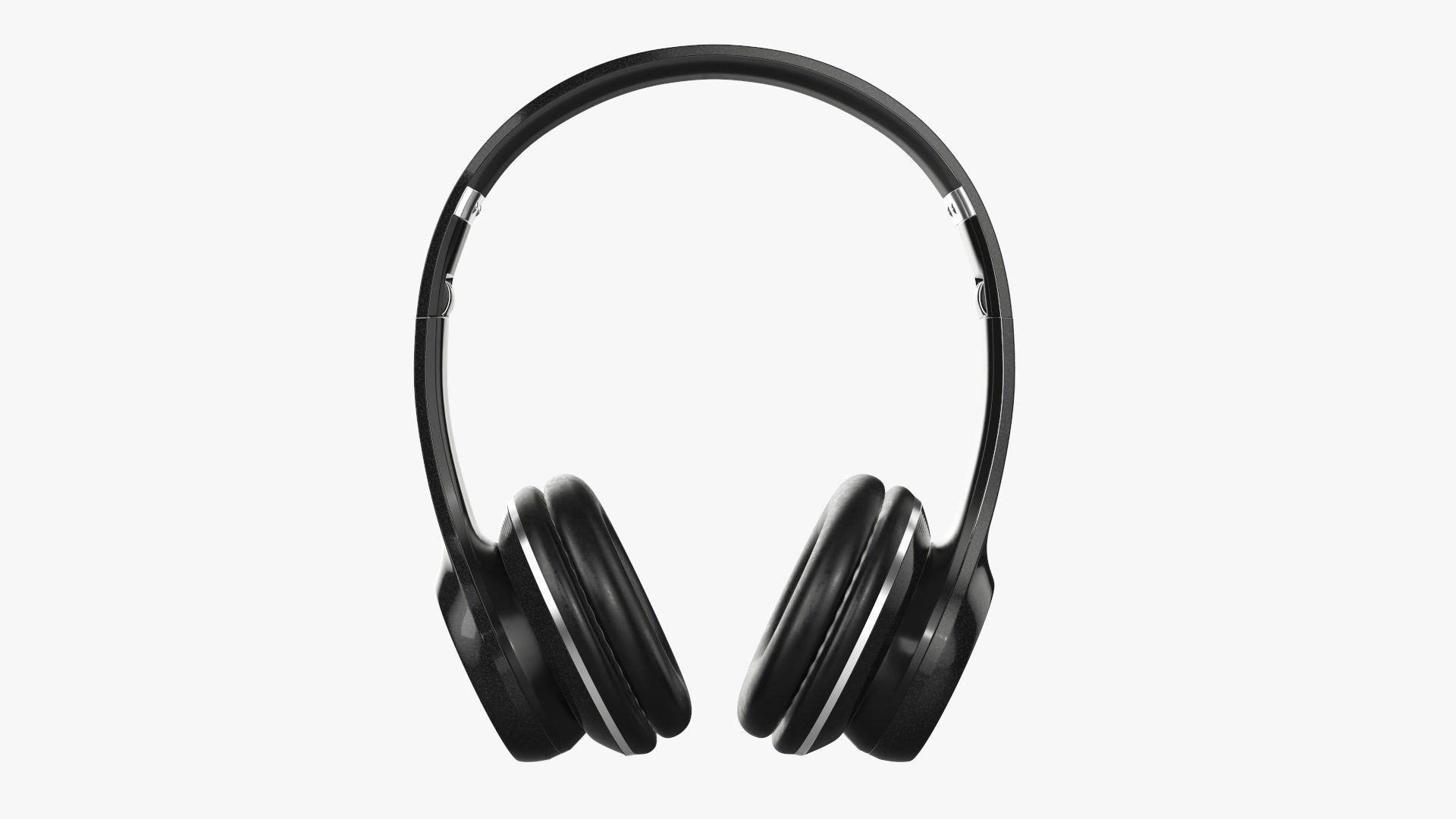 Bluetooth headphones black 3D model_1