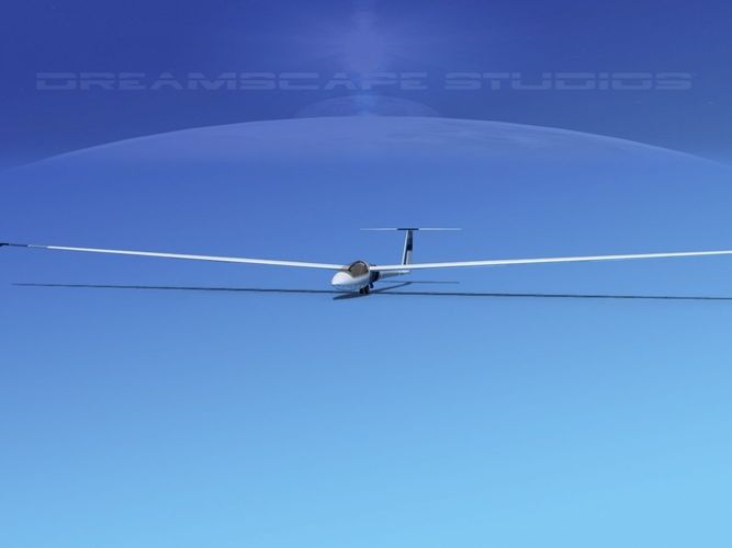 Schleicher ASW 22 Sailplane V08 3D model