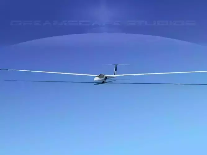 Schleicher ASW 22 Sailplane V08 3D model