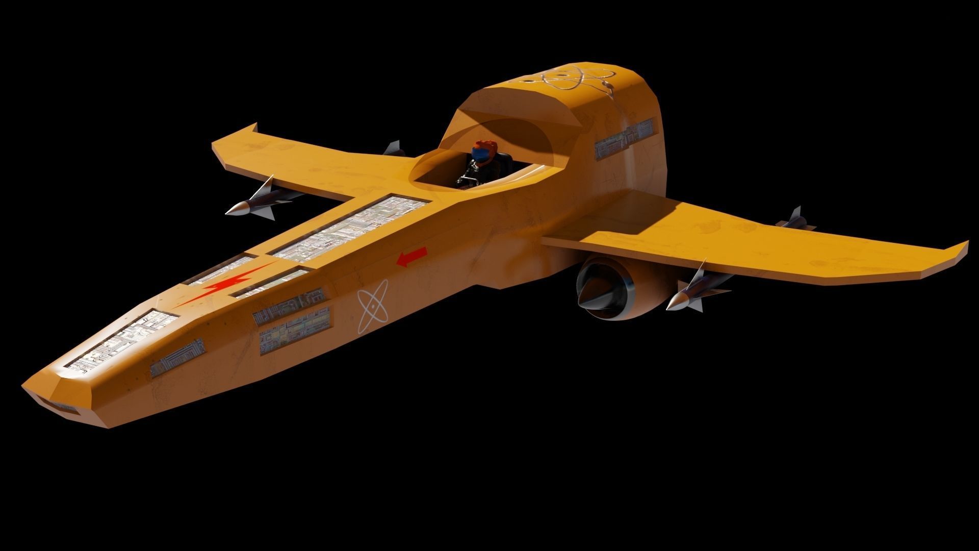 Spaceship fighter jet 3D Model Collection_16