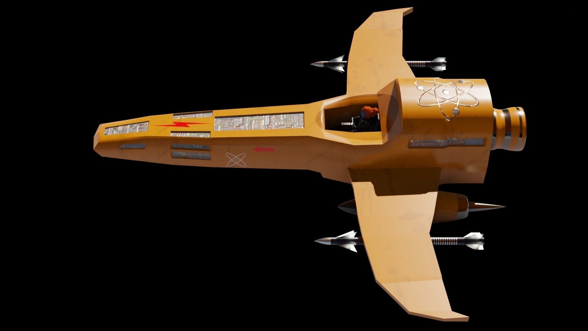 Spaceship fighter jet 3D Model Collection_13