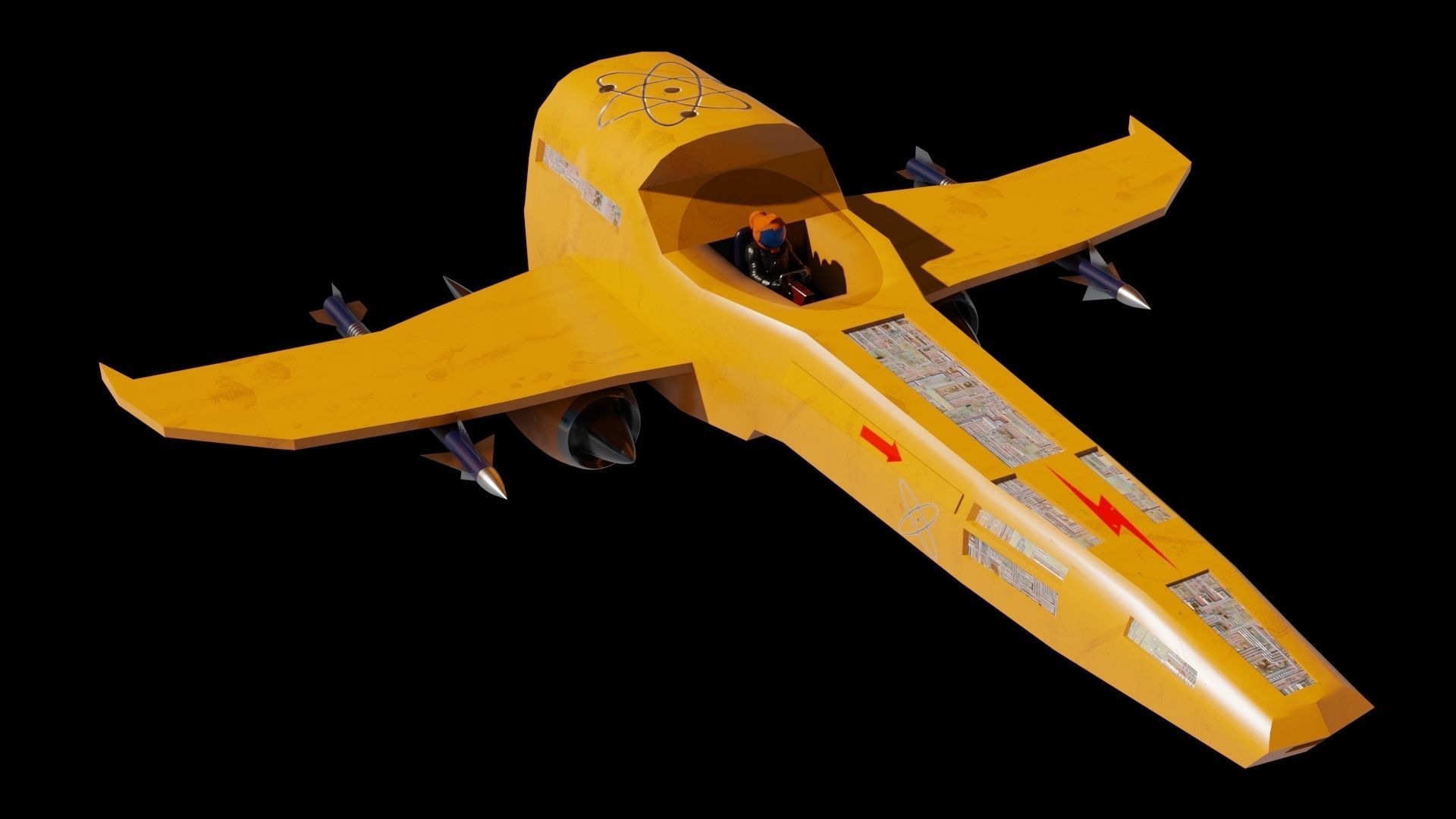 Spaceship fighter jet 3D Model Collection_18