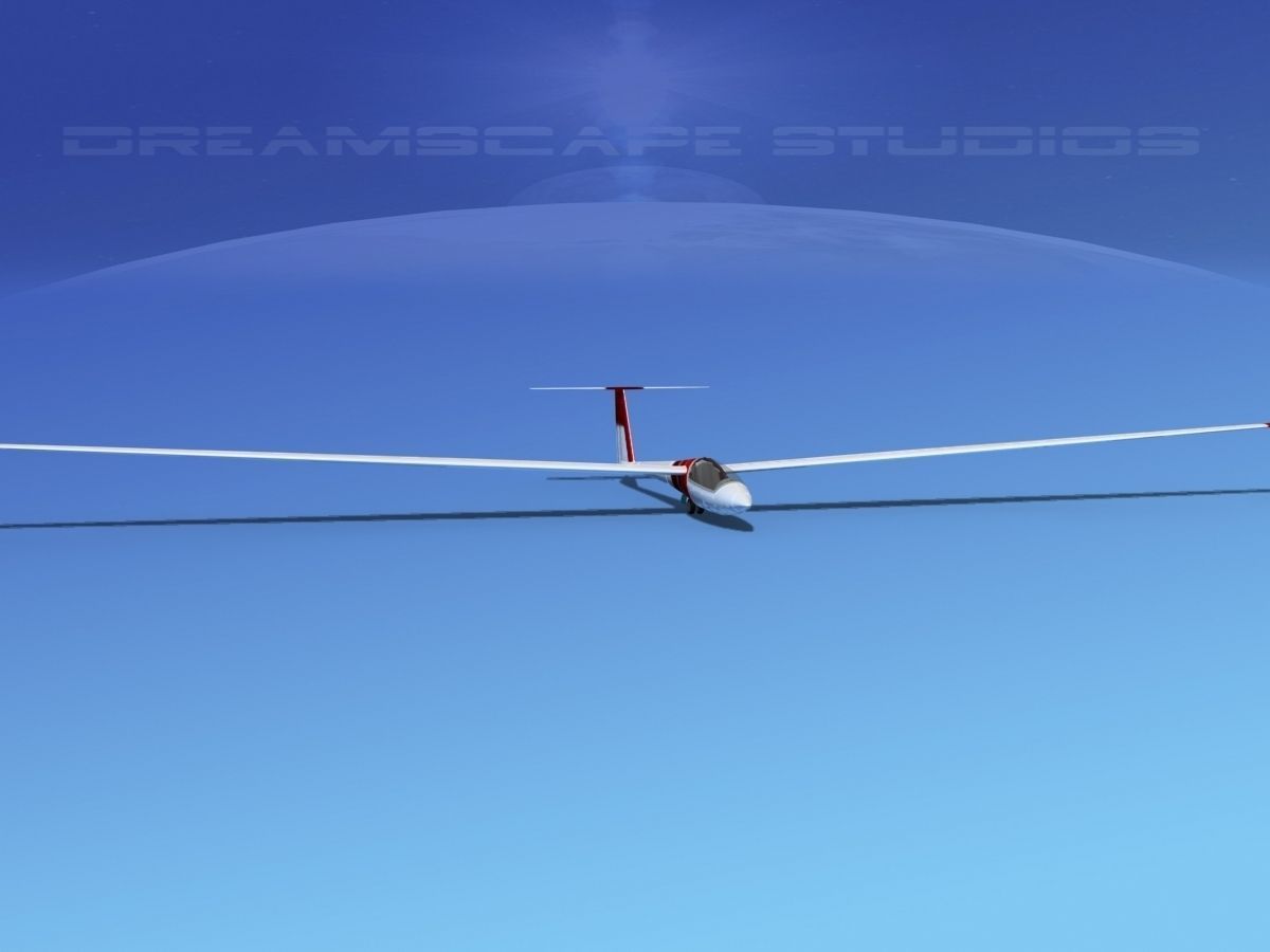 Schleicher ASW 22 Sailplane V09 3D model_3