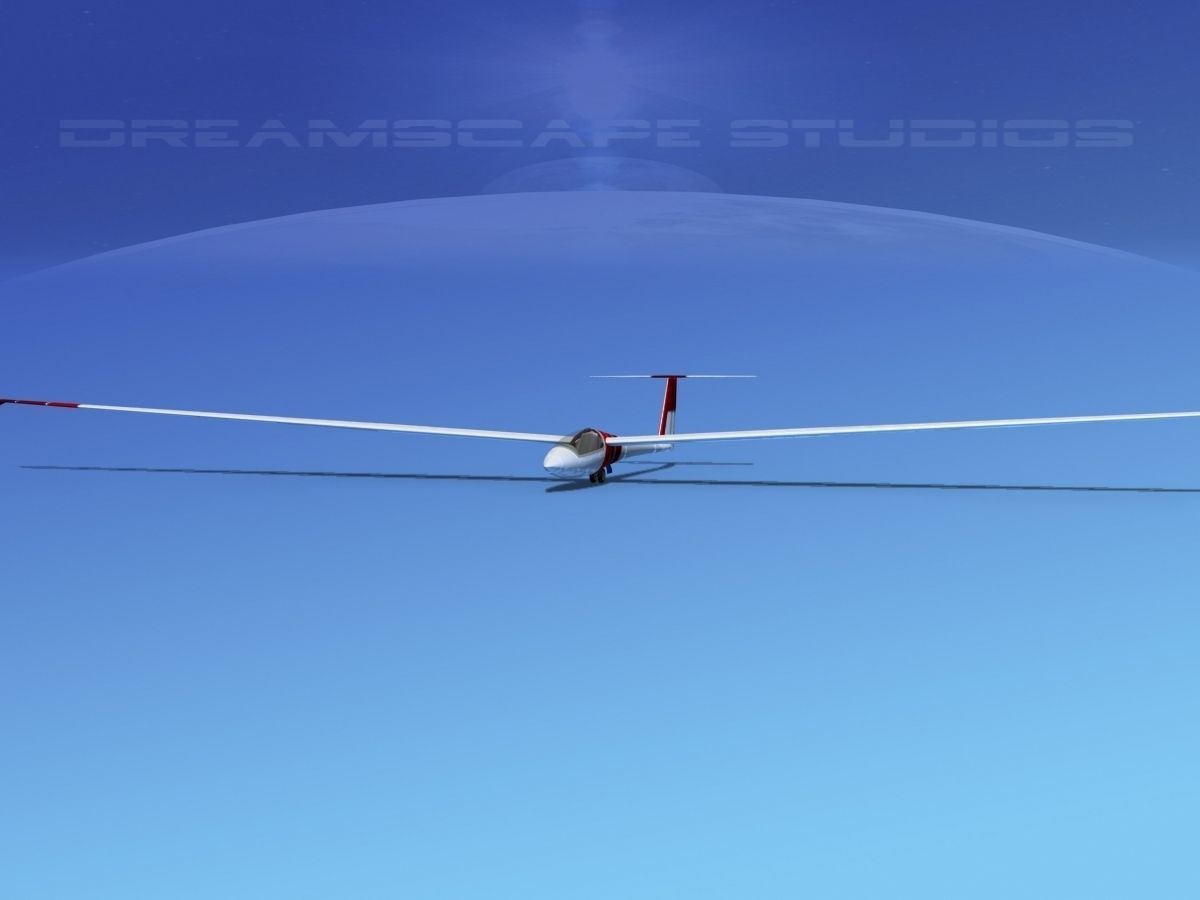 Schleicher ASW 22 Sailplane V09 3D model_1