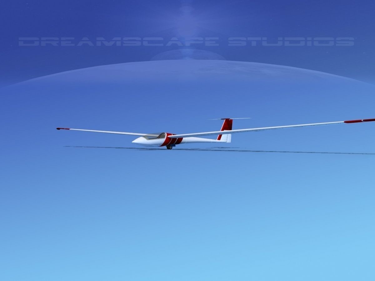 Schleicher ASW 22 Sailplane V09 3D model_2