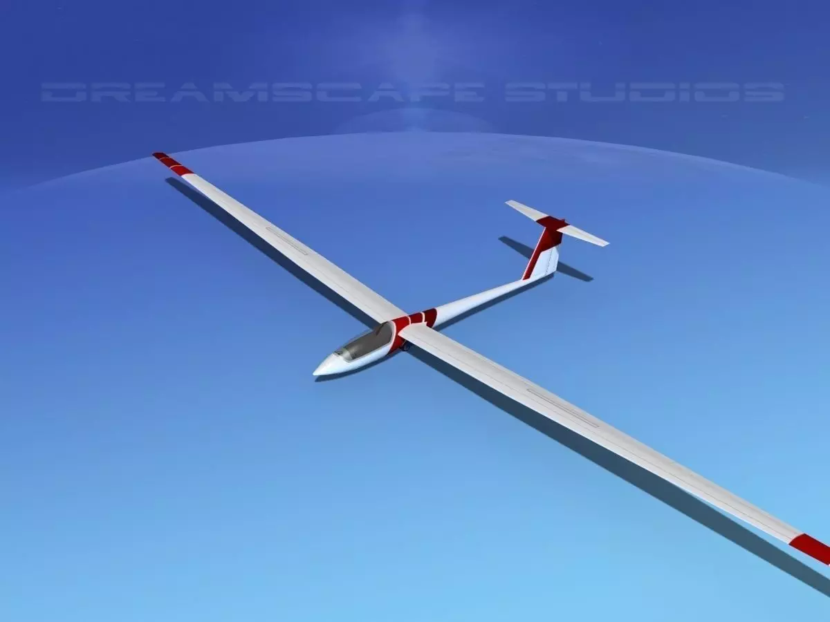 Schleicher ASW 22 Sailplane V09 3D model_0