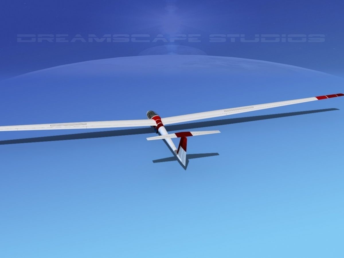 Schleicher ASW 22 Sailplane V09 3D model_8