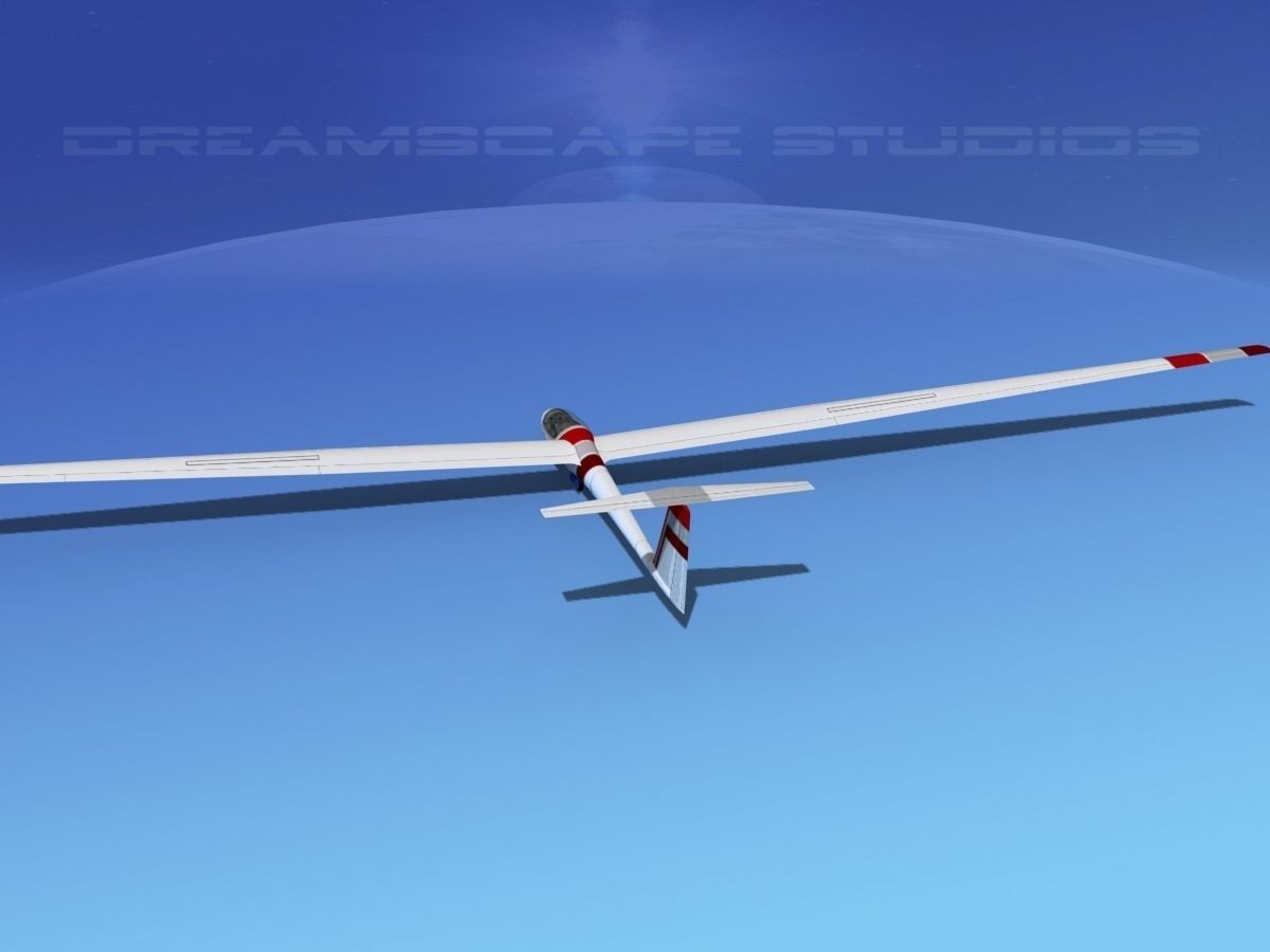 Schleicher ASW 22 Sailplane V10 3D model_6