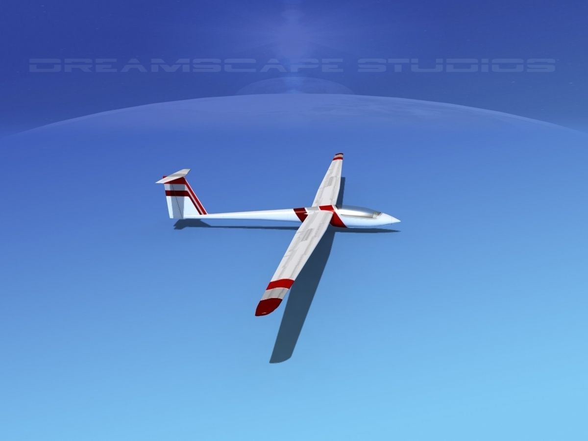 Schleicher ASW 22 Sailplane V10 3D model_3