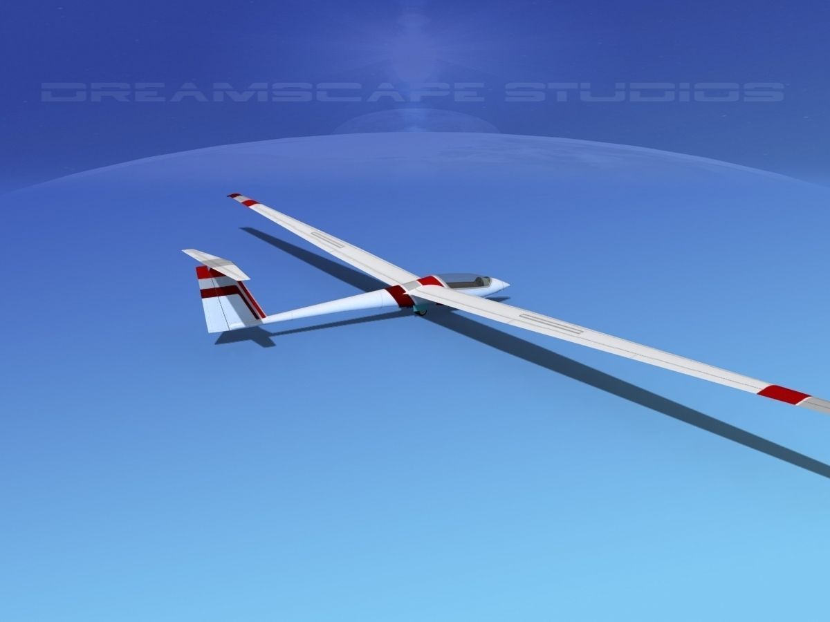 Schleicher ASW 22 Sailplane V10 3D model_4