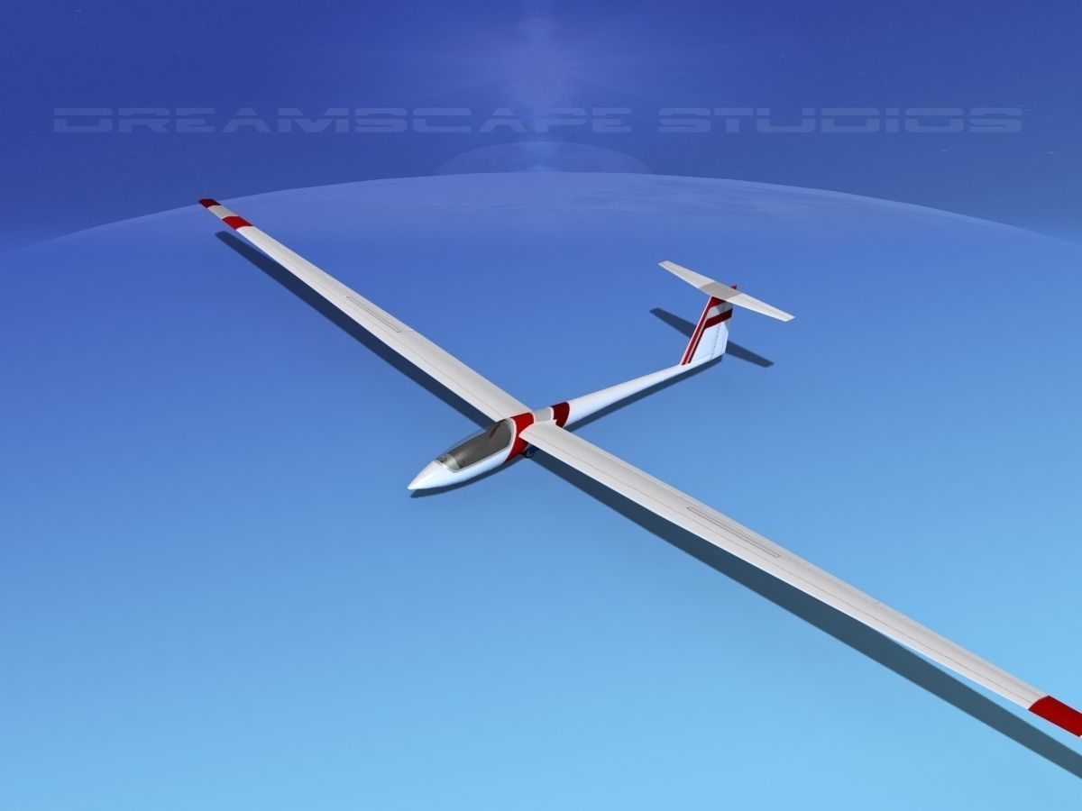 Schleicher ASW 22 Sailplane V10 3D model_9