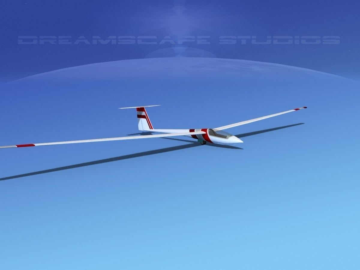 Schleicher ASW 22 Sailplane V10 3D model_2