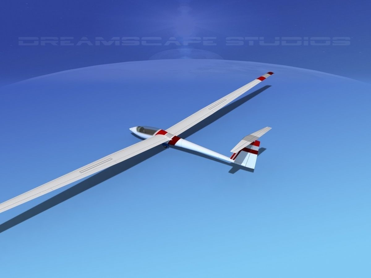 Schleicher ASW 22 Sailplane V10 3D model_7