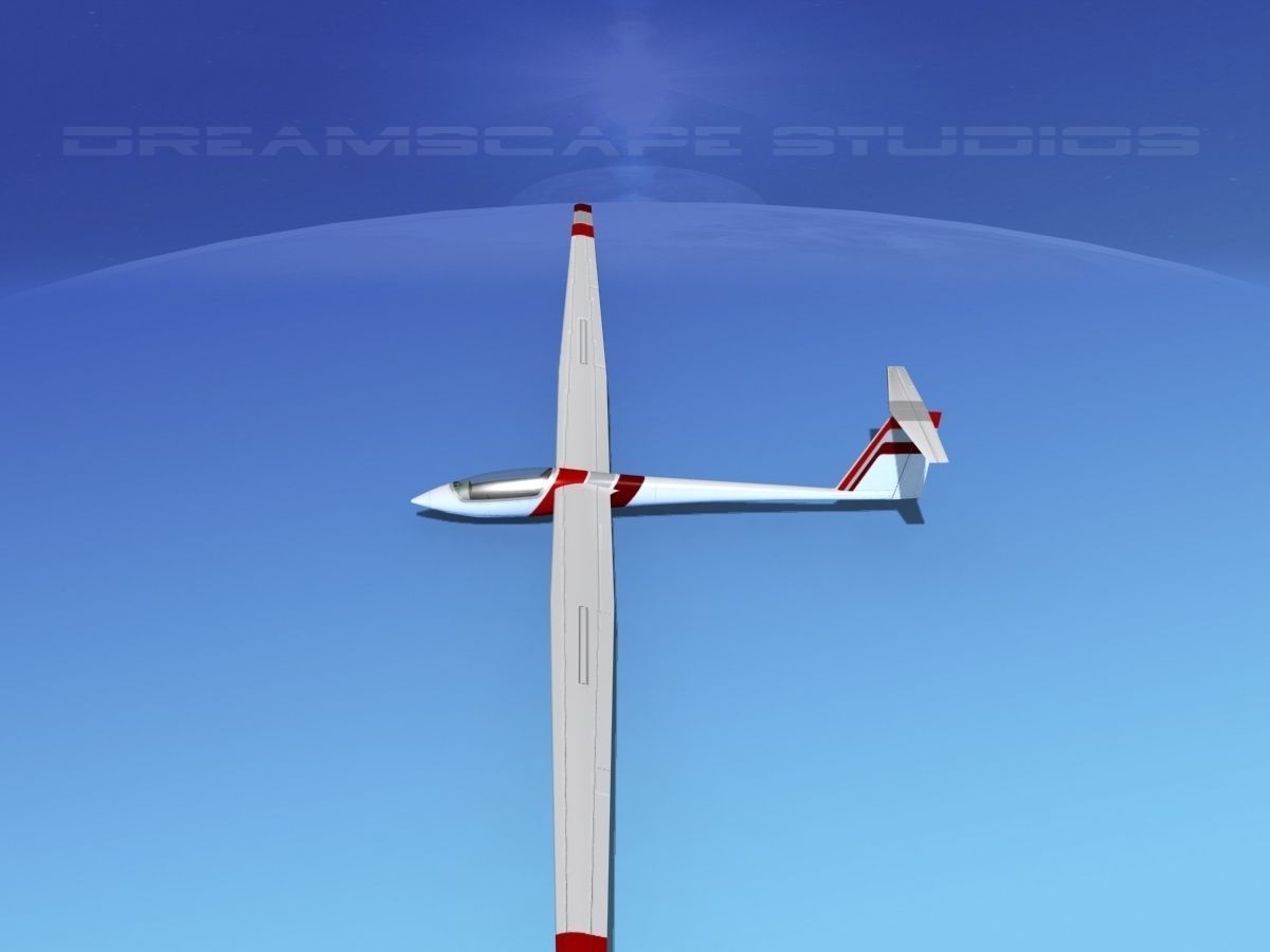 Schleicher ASW 22 Sailplane V10 3D model_8