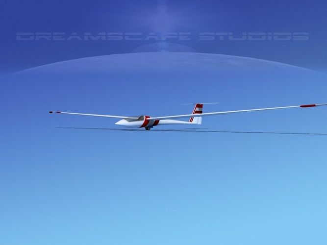 Schleicher ASW 22 Sailplane V10 3D model