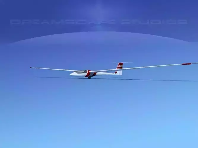 Schleicher ASW 22 Sailplane V10 3D model