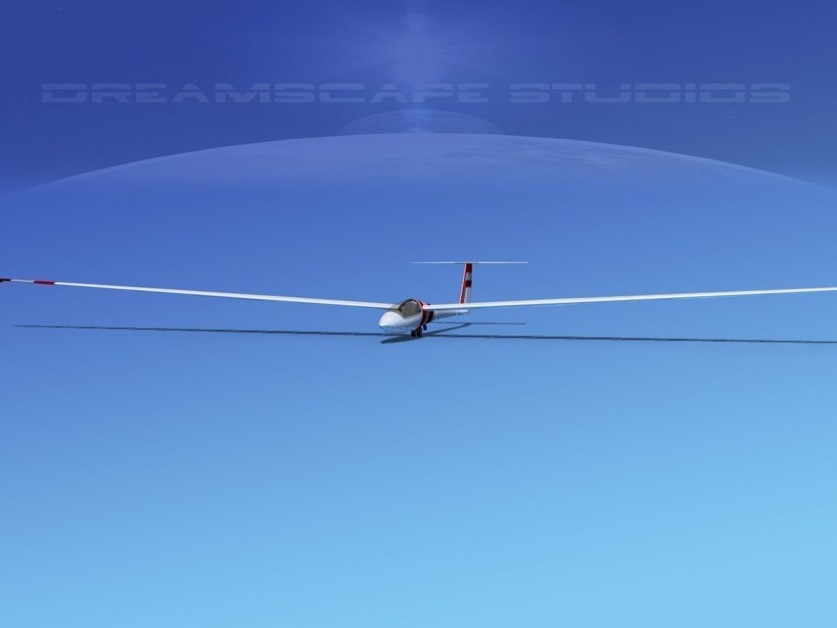 Schleicher ASW 22 Sailplane V10 3D model_10