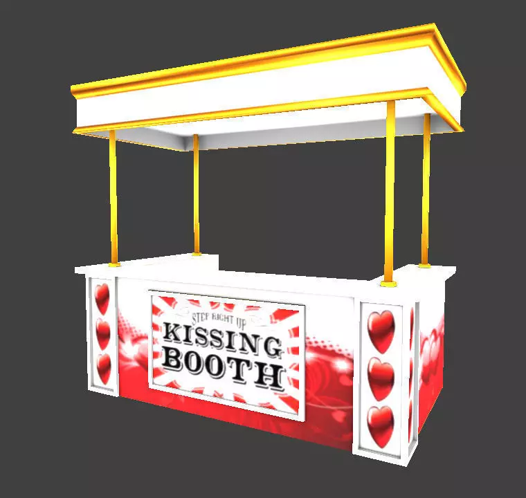 Kissing Booth Free low-poly 3D model_0