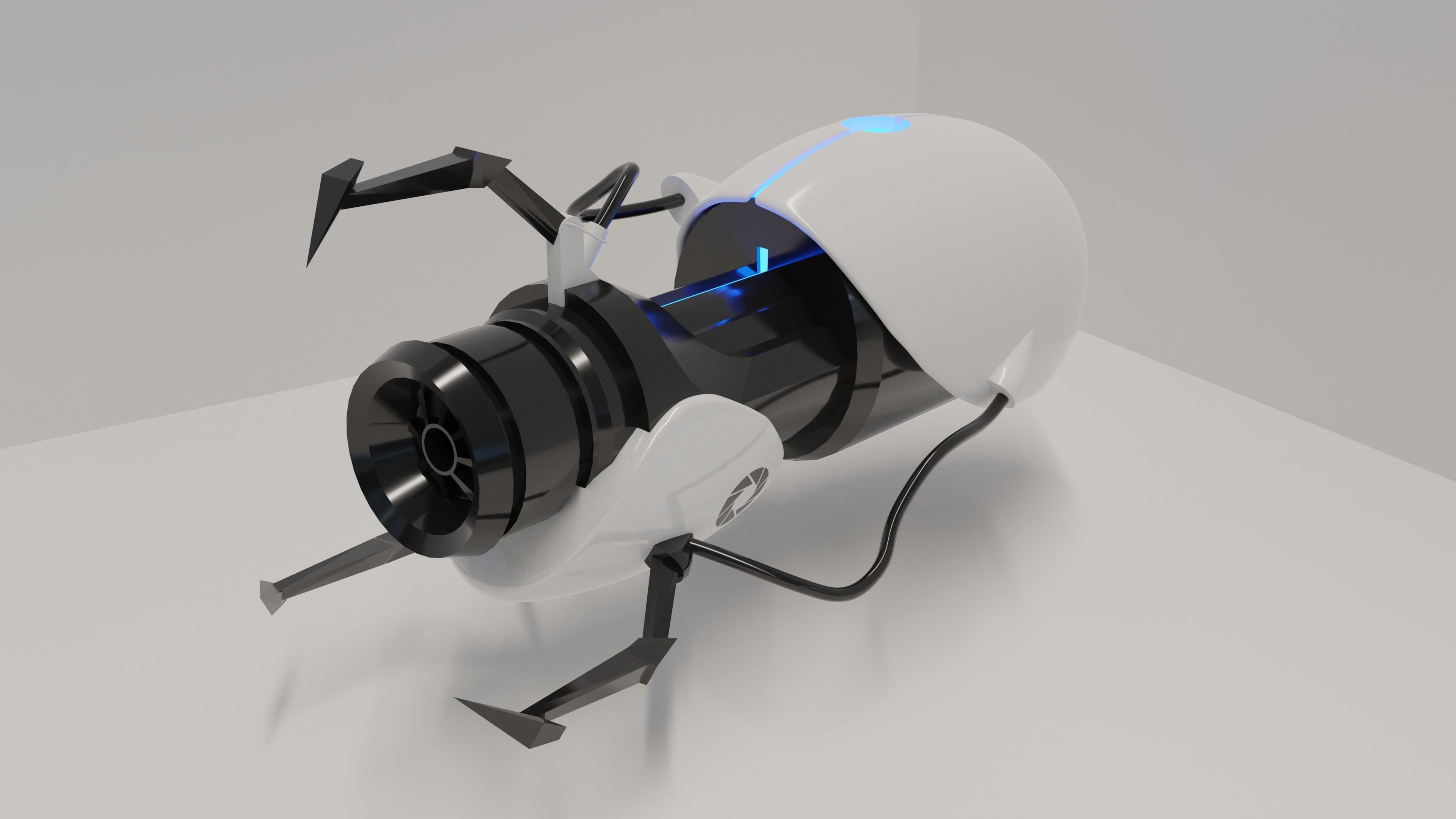 Portal Gun Free low-poly 3D model_1