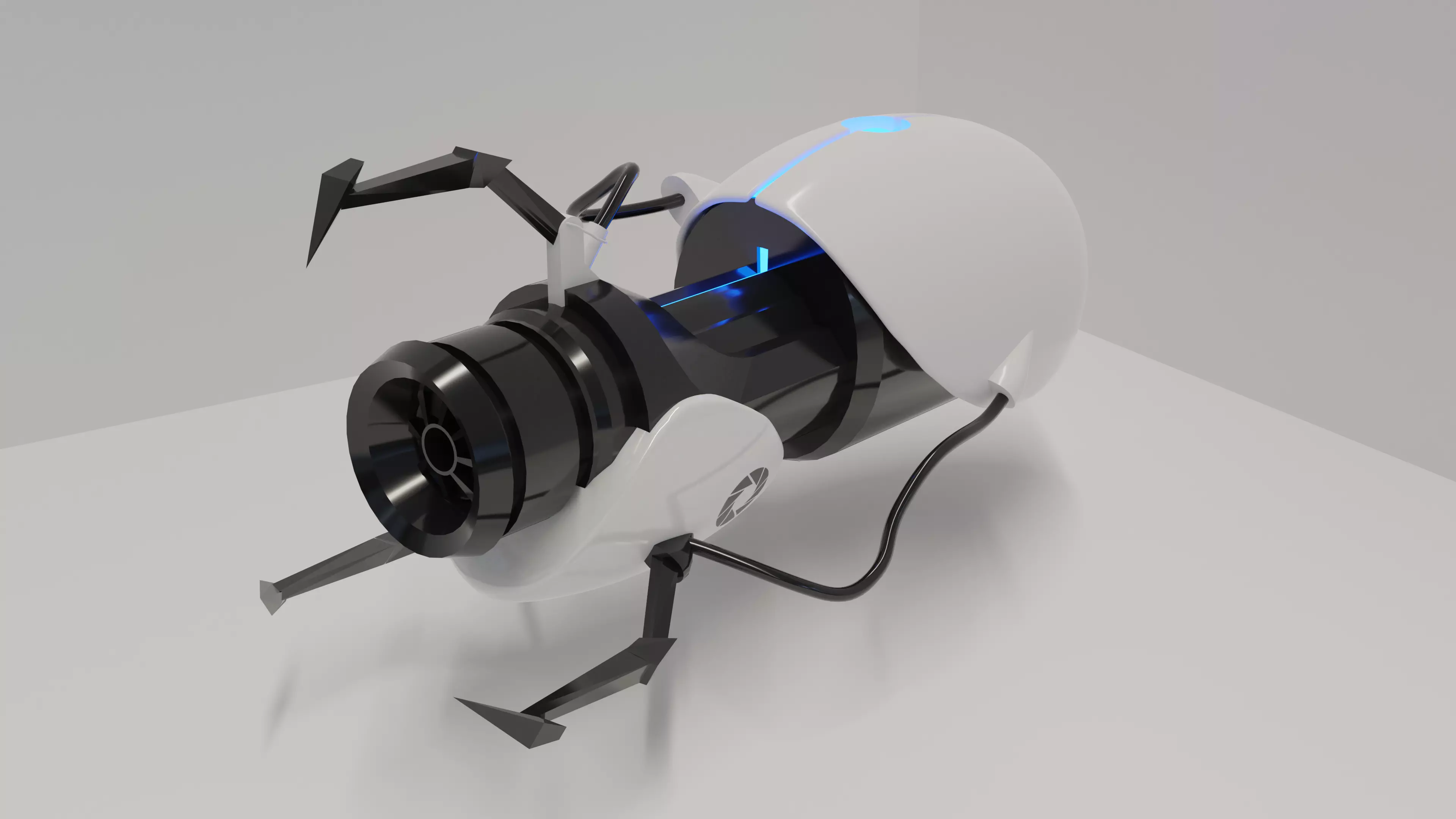 Portal Gun Free low-poly 3D model_0