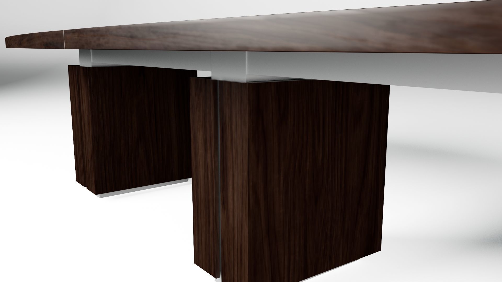Zira Laminate Conference Boardroom Tablechairs not included 3D model