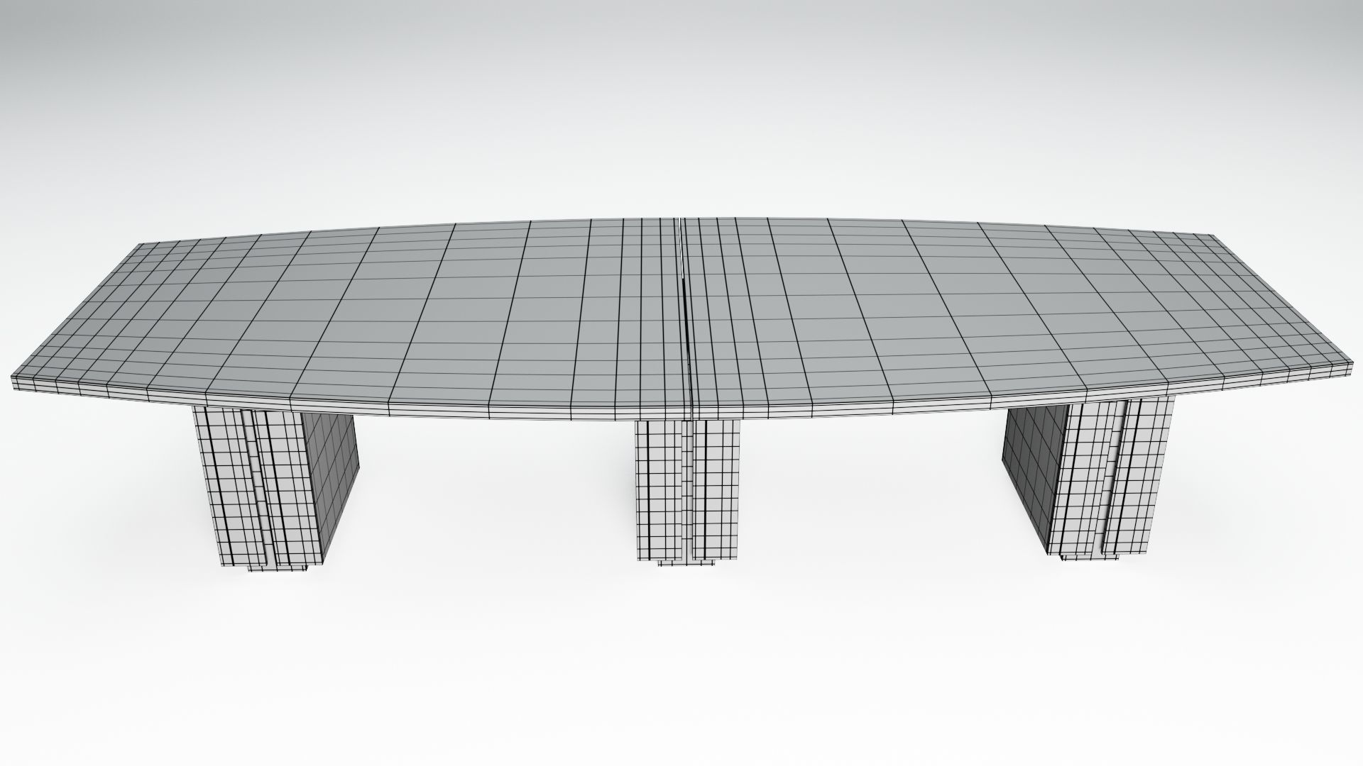 Zira Laminate Conference Boardroom Tablechairs not included 3D model