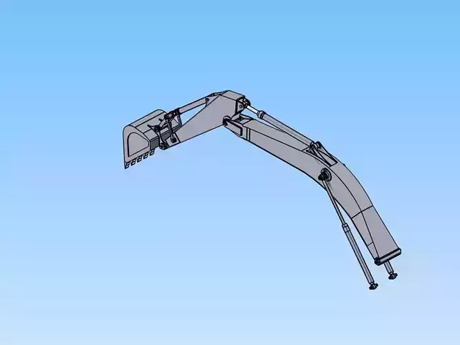 3D model of CASE Boom  Arm and Bucket 3D model