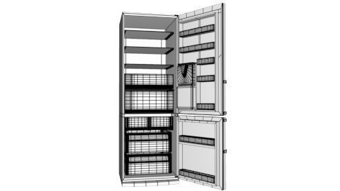 Fridge refrigerator 3D model_6