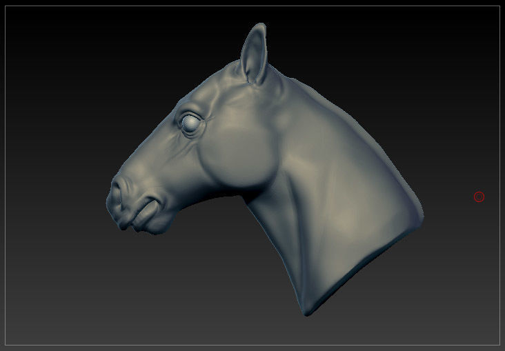 Horse head solid mesh 3D model_1