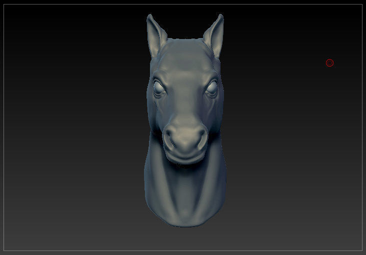 Horse head solid mesh 3D model_2