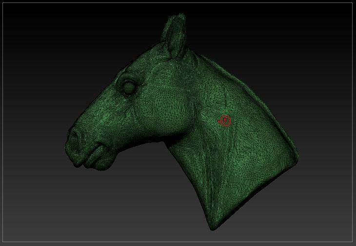 Horse head solid mesh 3D model_5