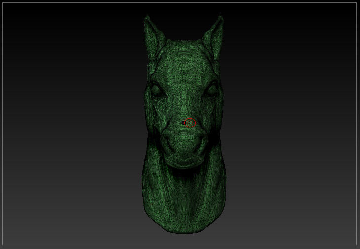 Horse head solid mesh 3D model_4