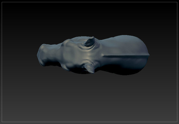 Horse head solid mesh 3D model_3