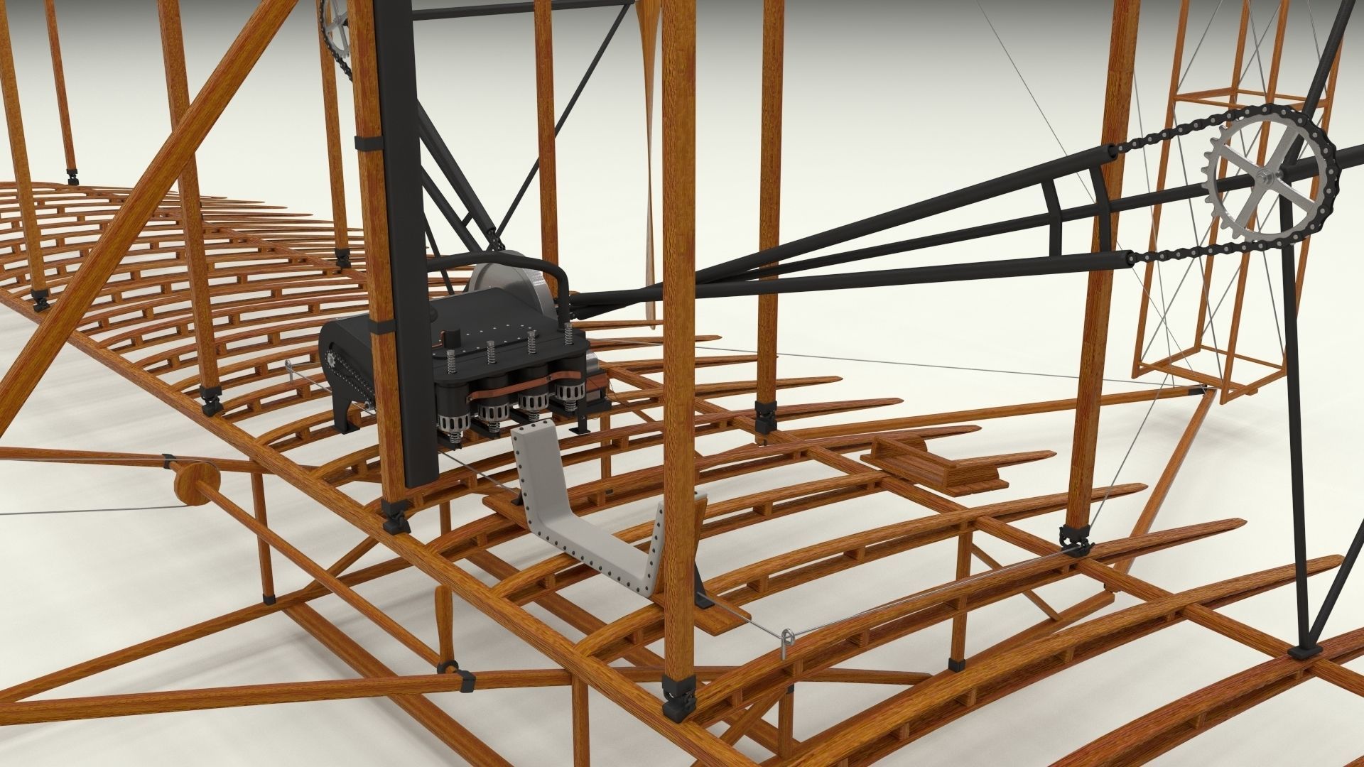 Wright Flyer 1903 3D model_9