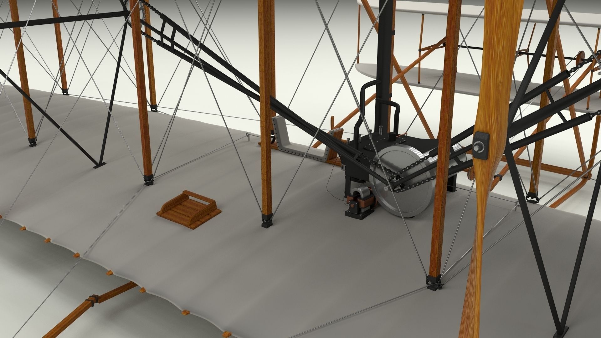 Wright Flyer 1903 3D model_10