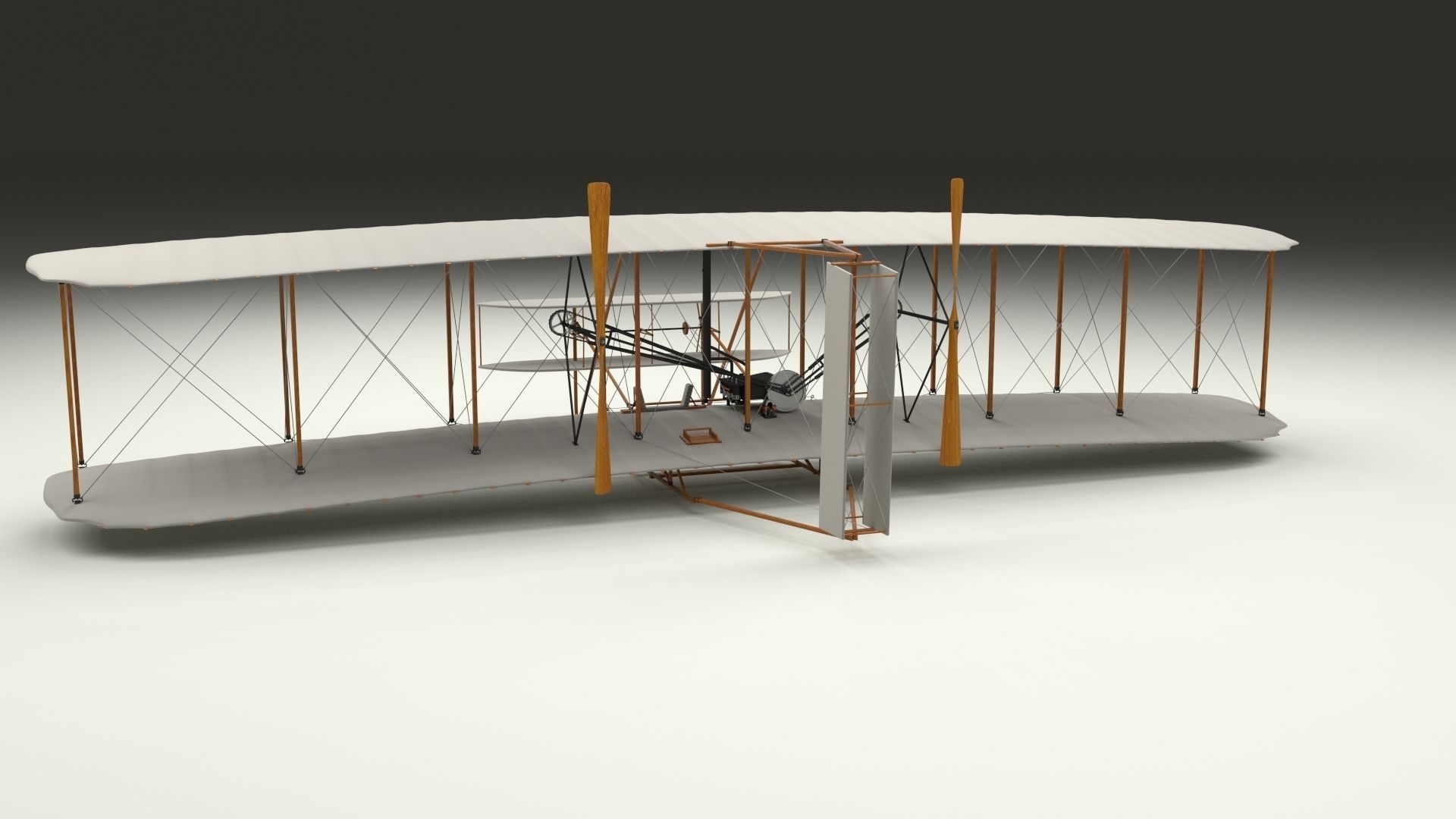 Wright Flyer 1903 3D model_2