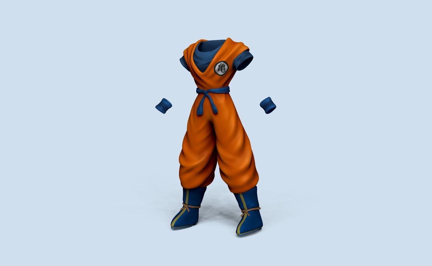 Dragon Ball Goku - Outfit - Character Modeling Low-poly 3D model_1