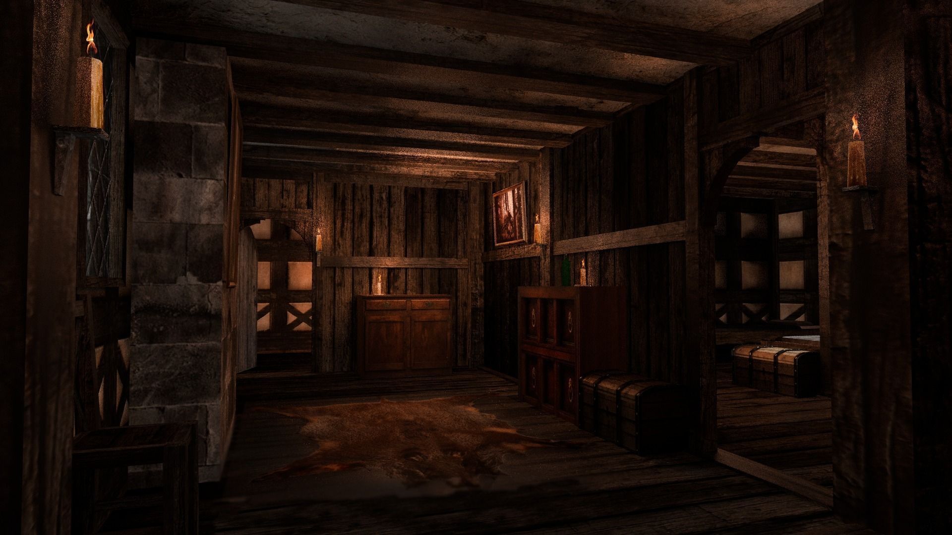 Medieval City Tavern Low-poly 3D model_8