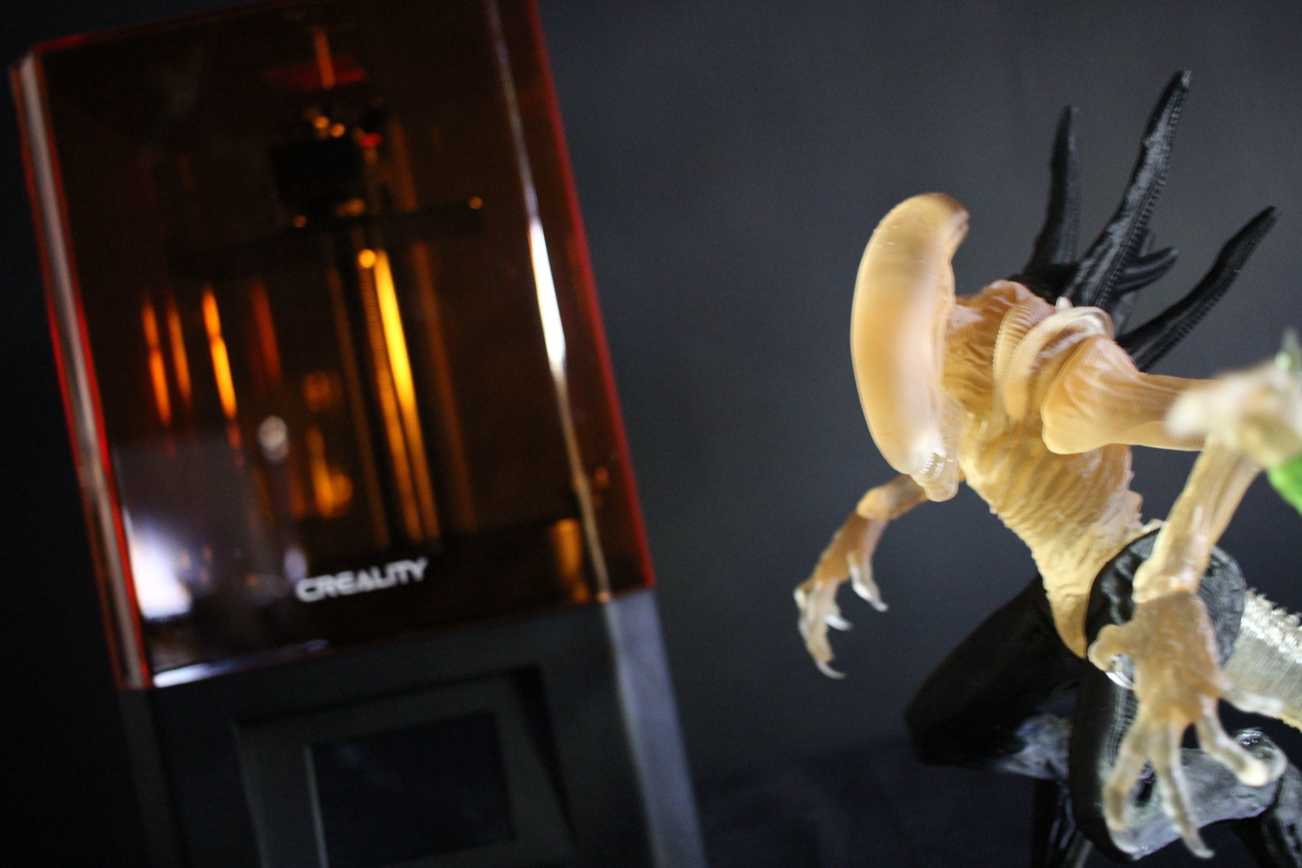 Alien Xenomorph 3D Print On Toxic Chamber Diorama  3D print model_16
