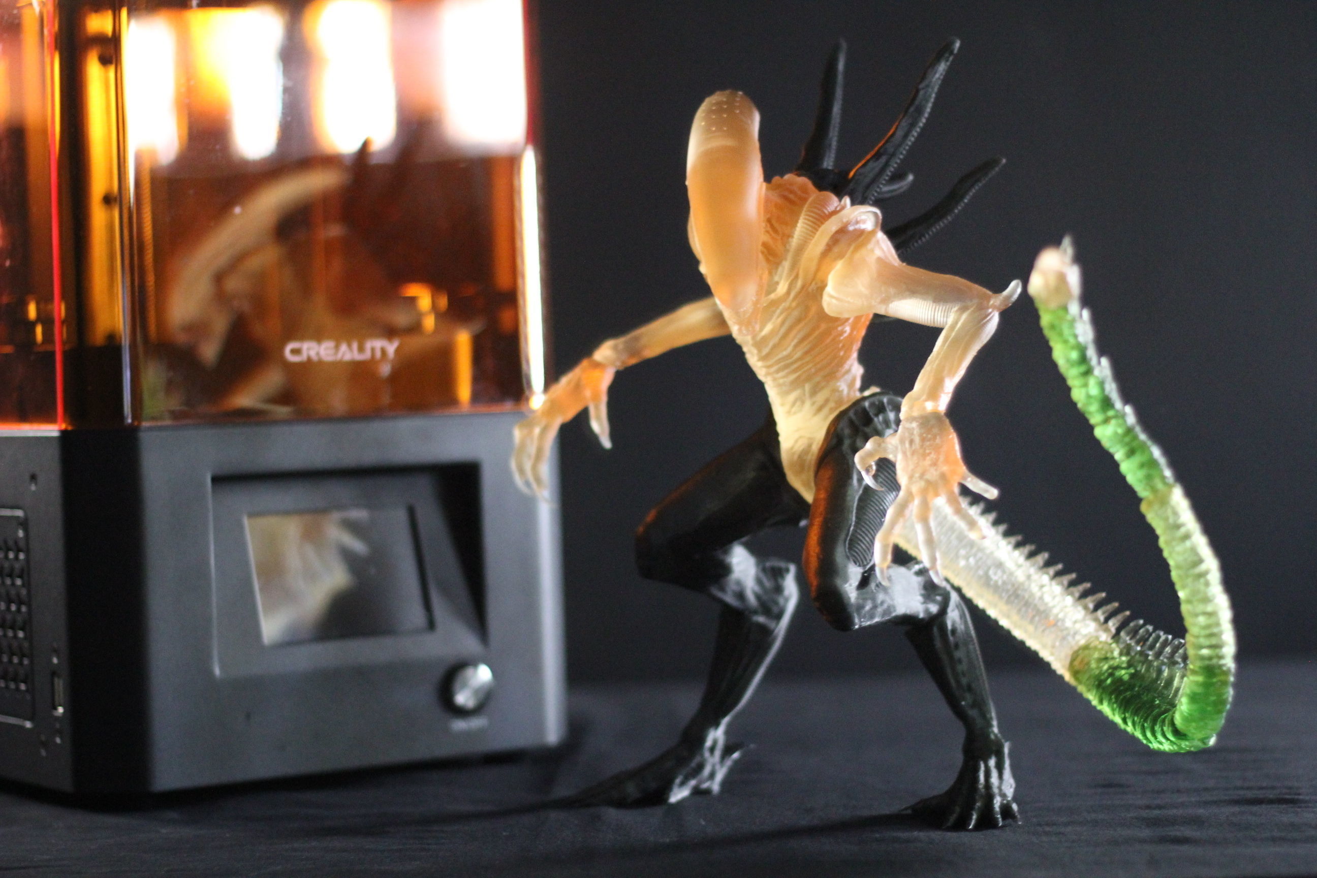 Alien Xenomorph 3D Print On Toxic Chamber Diorama  3D print model_22