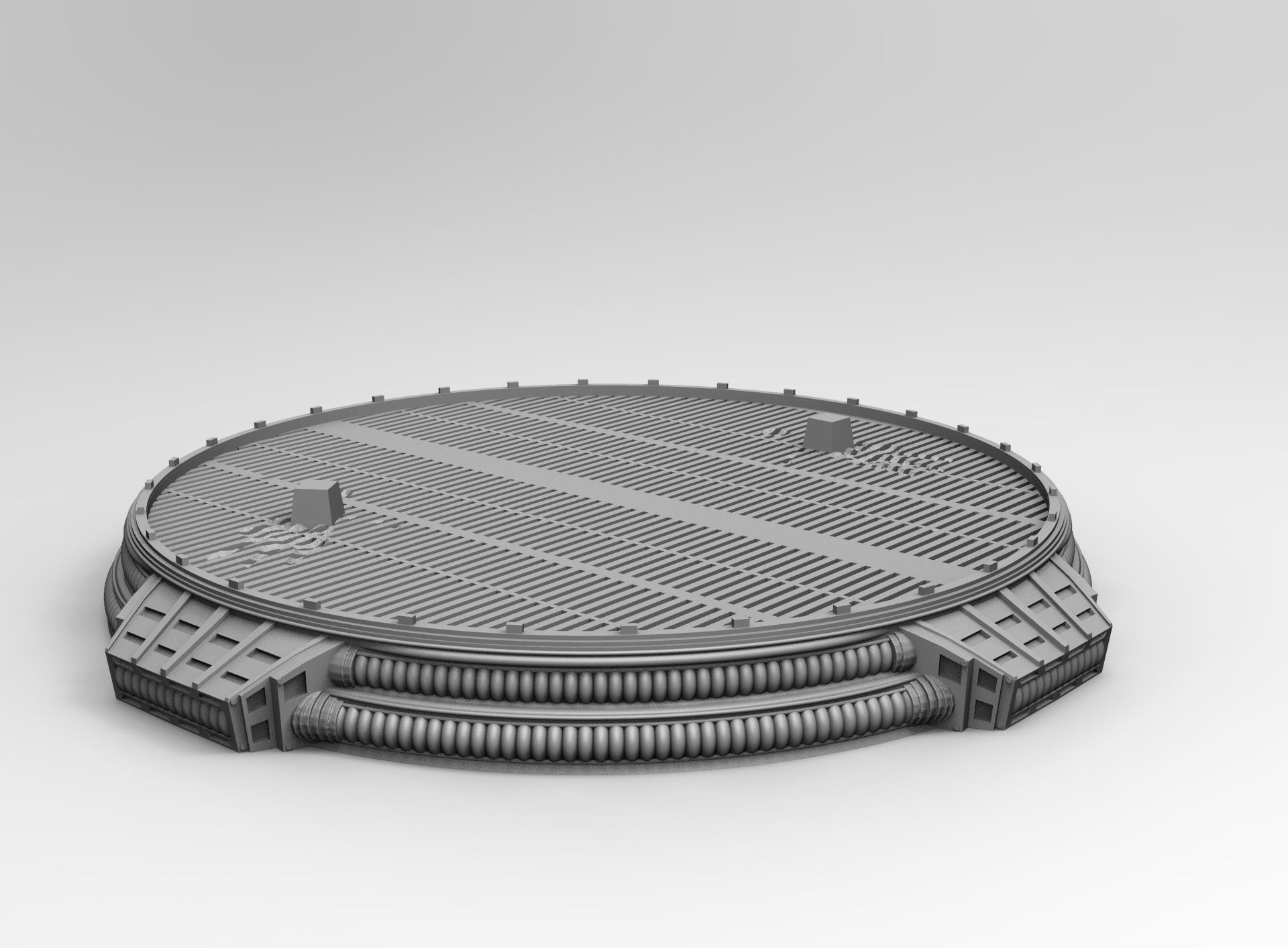 Alien Xenomorph 3D Print On Toxic Chamber Diorama  3D print model_33