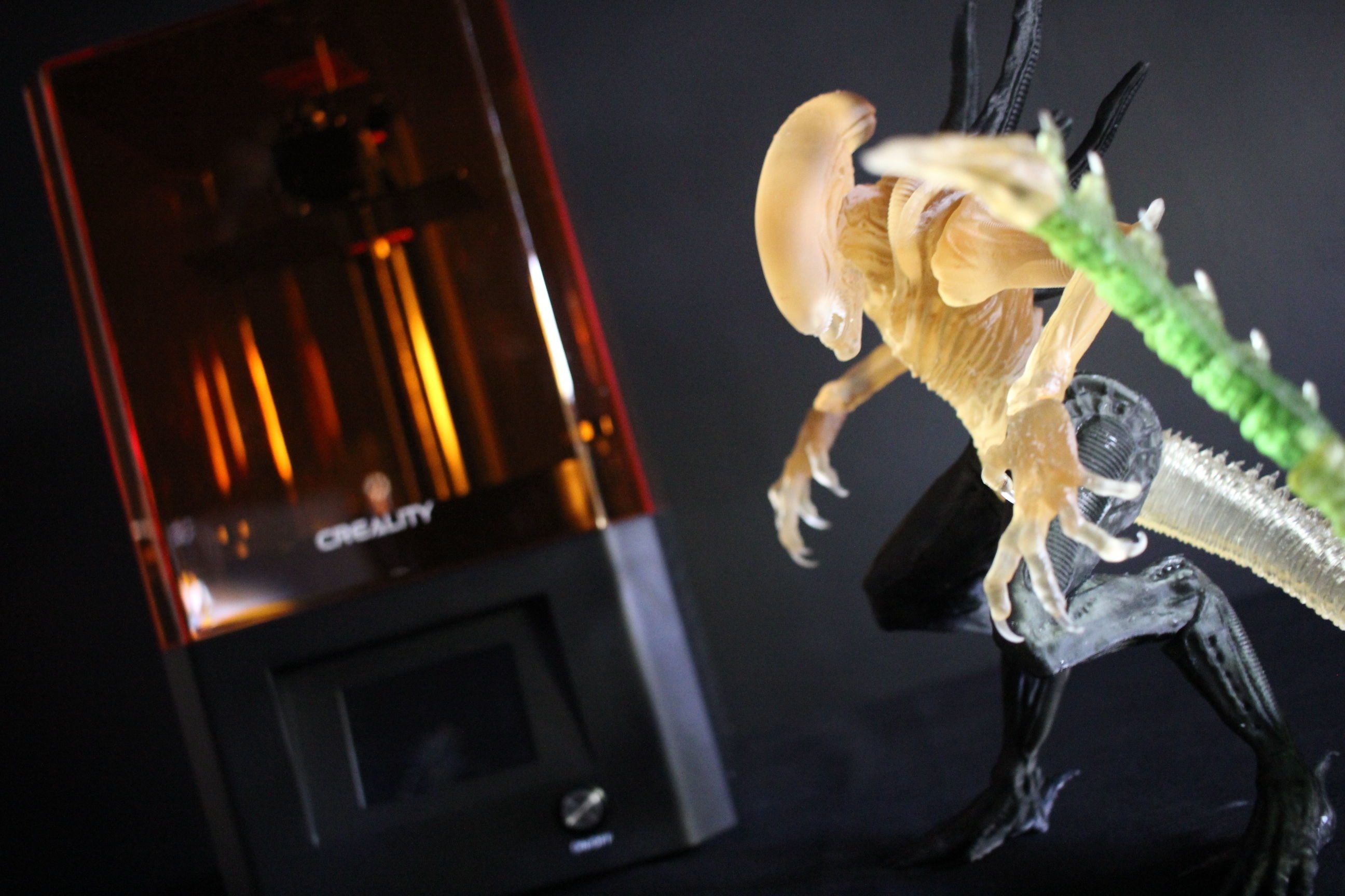 Alien Xenomorph 3D Print On Toxic Chamber Diorama  3D print model_14