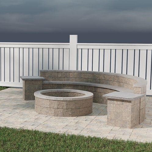 Stone Fire Pit Free low-poly 3D model
