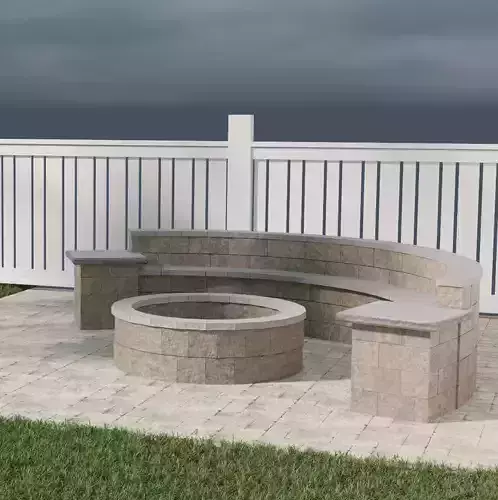 Stone Fire Pit Free low-poly 3D model