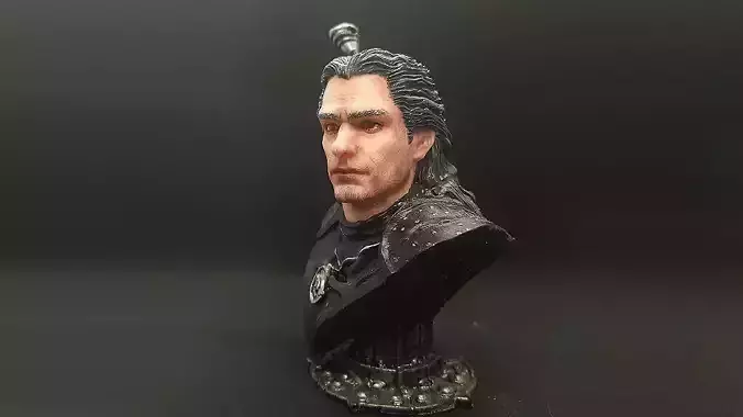 WITCHER GEROLT NETFLIX BUST MODEL FOR 3D PRINT