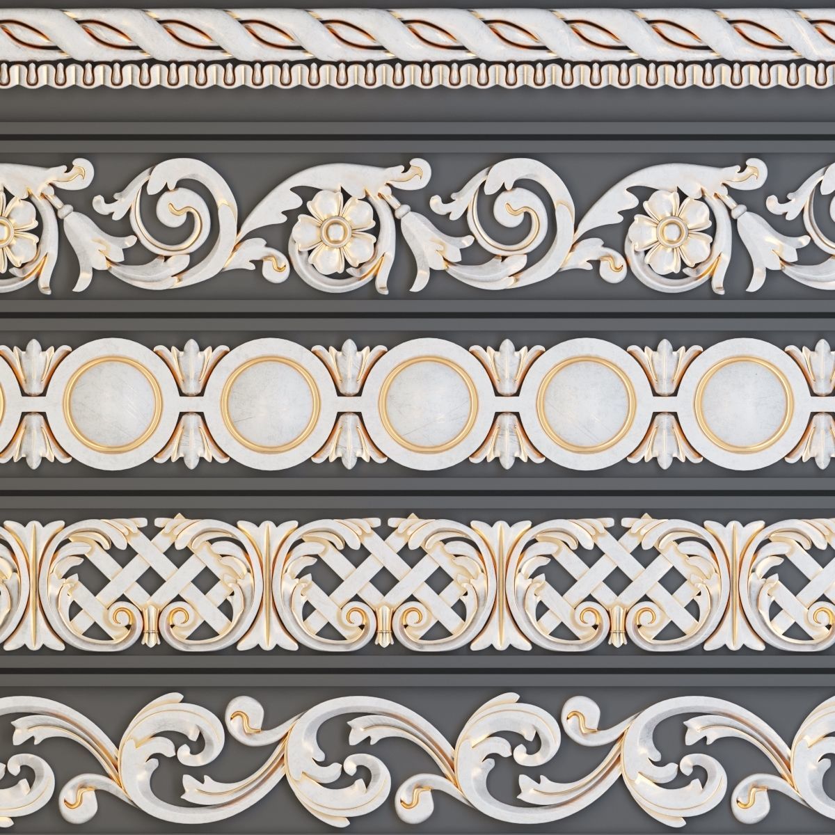 Ornament trim 01 3D model_4