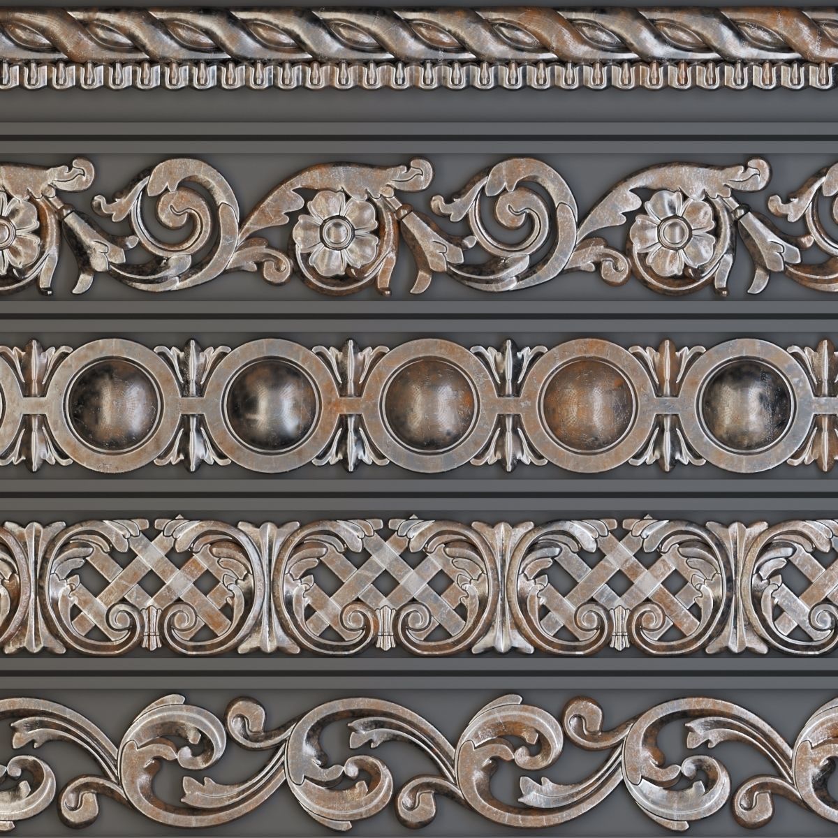 Ornament trim 01 3D model_2