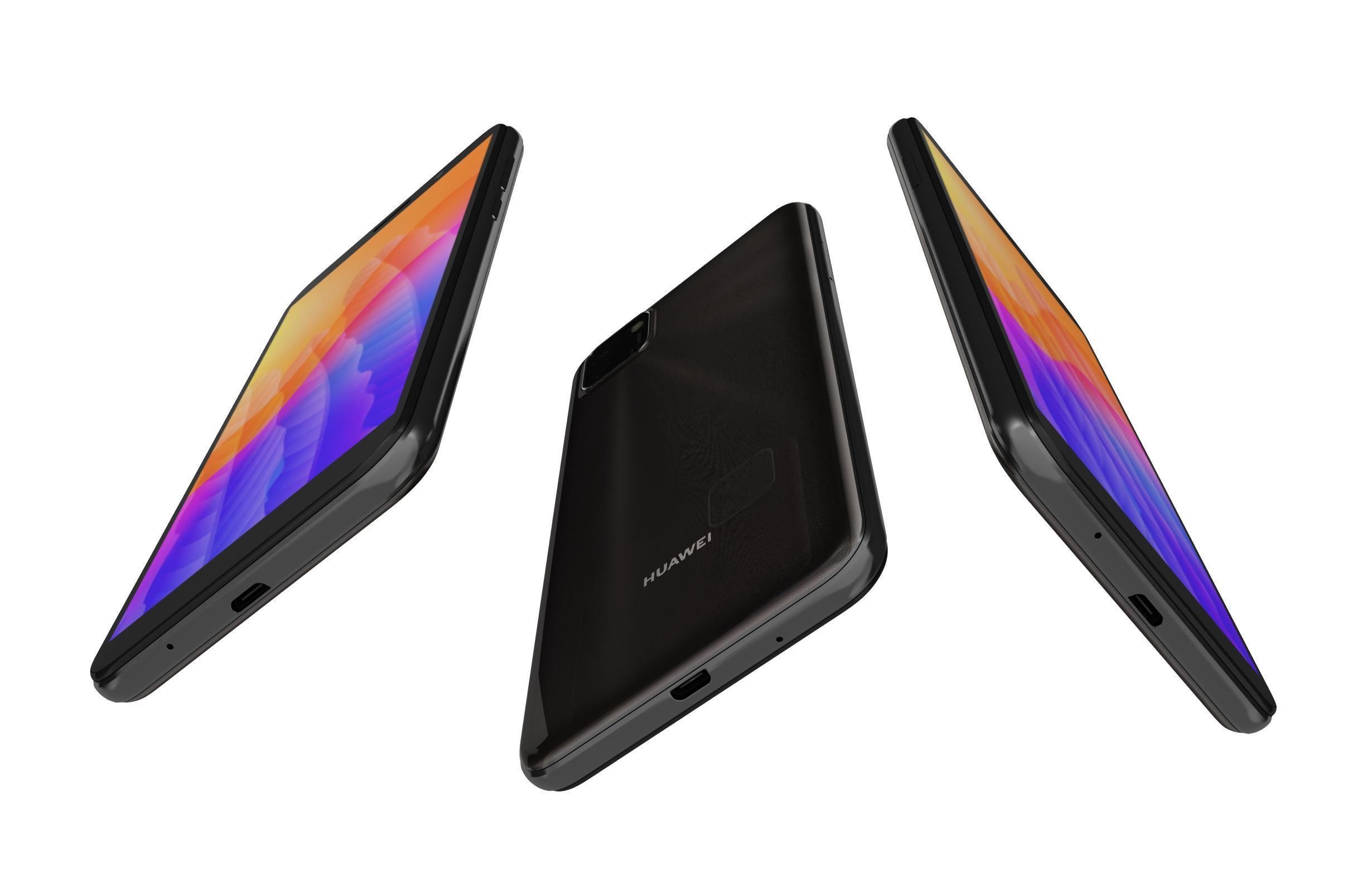 Huawei Y5p Midnight Black 3D model_2