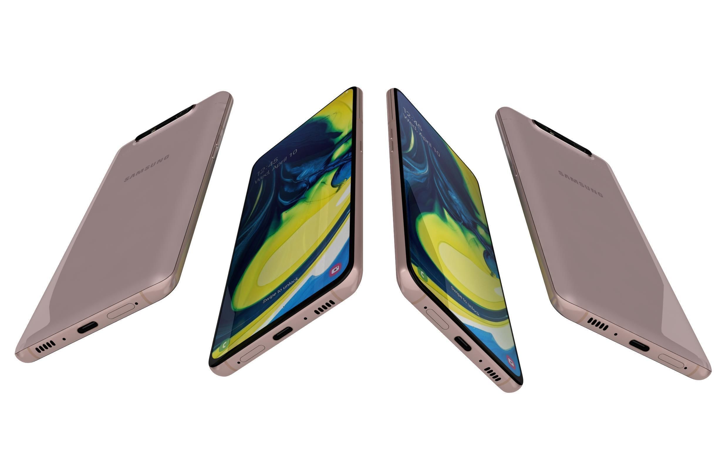 Samsung Galaxy A80 All Colors 3D model_8